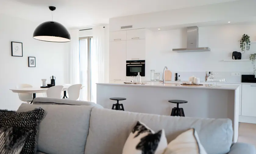 Appartement Quartier Bleu Hasselt, 3 slaapkamers en terras - foto keuken