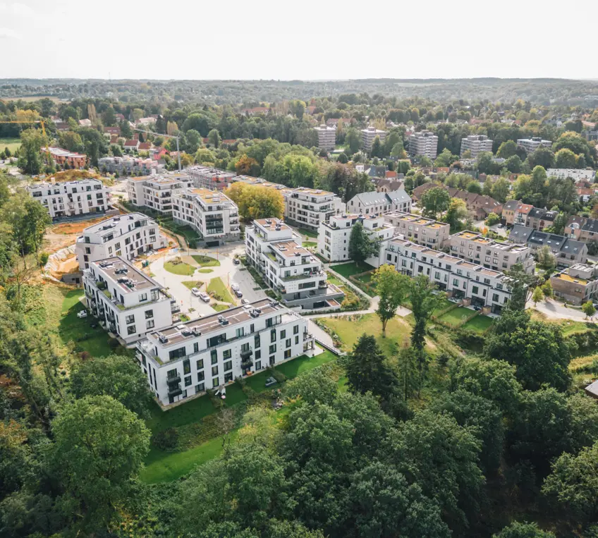 Maisons et appartements à vendre à Uccle - Les Promenades d'Uccle - vue aérienne