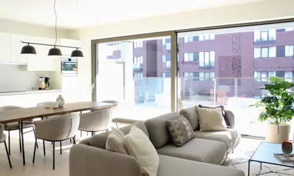 Appartement Waterzicht (Vilvoorde) met 2 slaapkamers en terras - foto van woonkamer