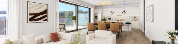 Mooie lichtrijke penthouse / appartement te koop in Vilvoorde 4 Fonteinen