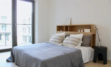 Woning Waterzicht (Vilvoorde) met 3 slaapkamers, terras en kleine tuin - foto van slaapkamer