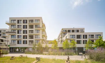 Appartement Brughuis (Vilvoorde) avec 3 chambres, terrasse et petit jardin - photo du bâtiment