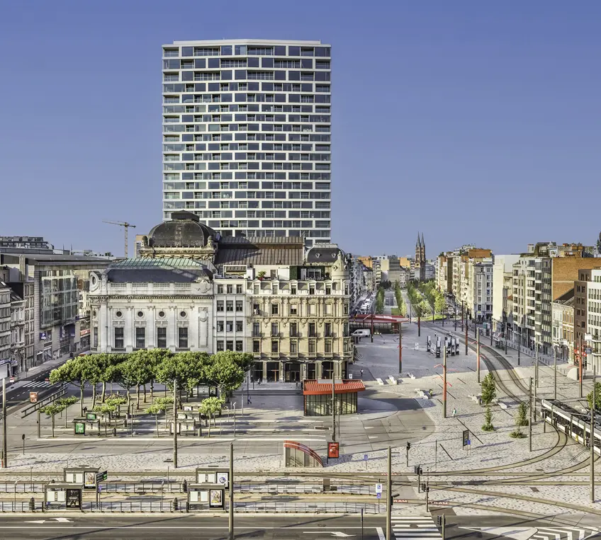 antwerp tower serenity extérieur vue les rails de tram à Anvers