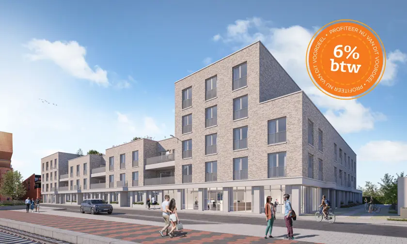 In Villa Spoorbloem kan je een appartement aankopen aan 6% BTW indien je aan de voorwaarden voldoet.