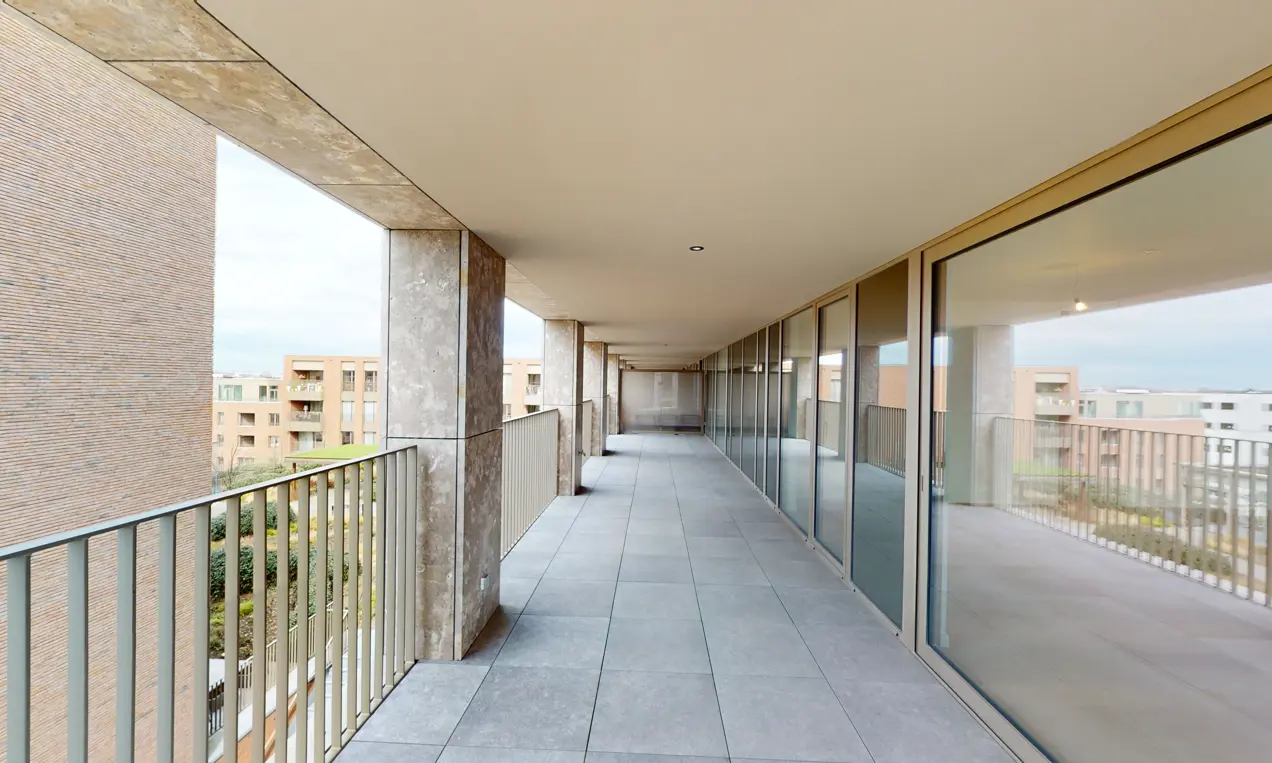 Appartement Quartier Bleu Hasselt, 3 slaapkamers en terras - foto terras