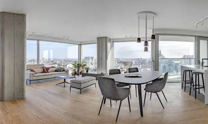 antwerp tower city vibe appartement témoin salon