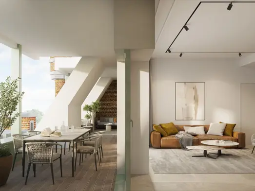 espace de vie vue appartement