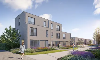 Boechout Zuiderdal Magnifique vue sur les détails architecturaux des habitations