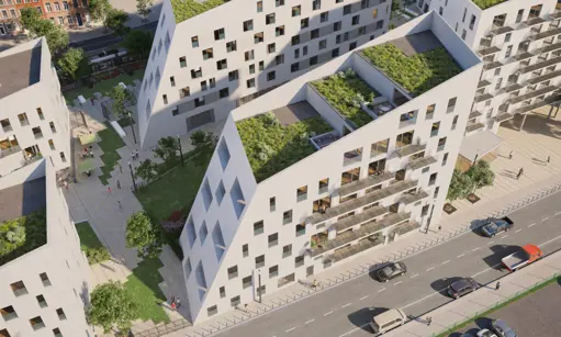 Bovenaanzicht appartementen